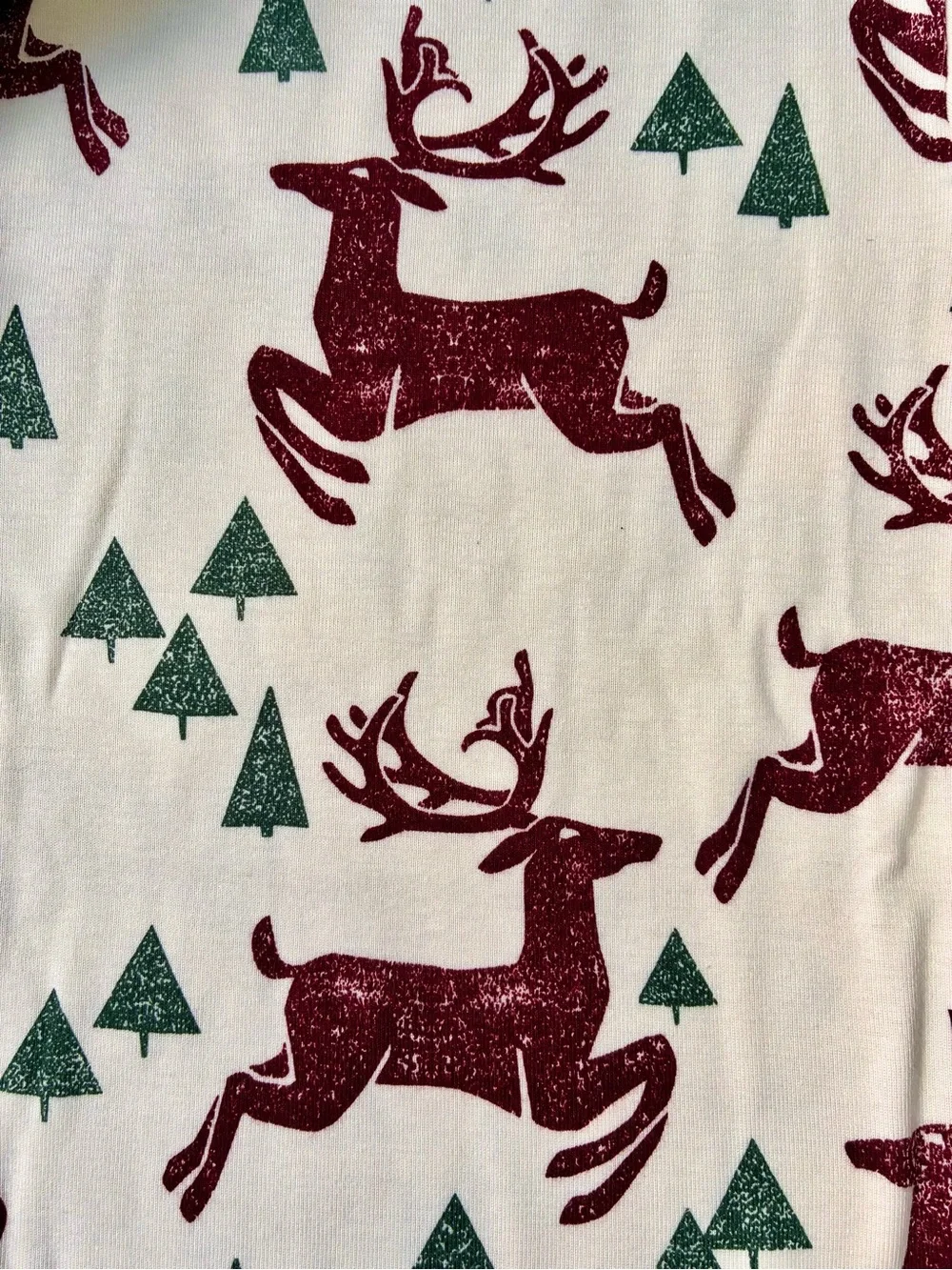NWT - Tea Collection Holiday Pajamas (Cream/Burgundy/Green) Size 10